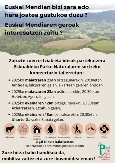 Eskualdeko Parke Naturalaren kontzertazio tailerrak
