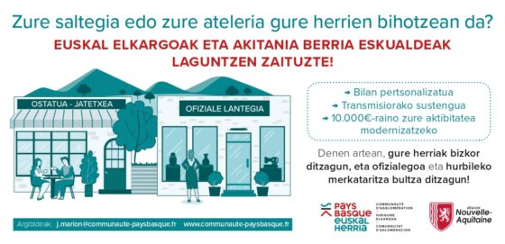Artisau eta komertzioei sustengua: 2025-2027 Hurbileko Ekintza Kolektiboa urraspidearen abiatzea